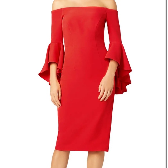 Flame Red Selena Slit Dress **Pulled tag off but never worn. - Picture 1 of 5